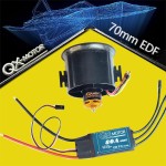Original QX-MOTOR 70mm Ducted Fan EDF Jet 6S 4s 12 Blade With Motor Esc for RC Airplane Aircraft Plane Engine Power System